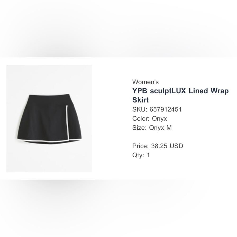 Abercrombie Lined Athletic Skirt